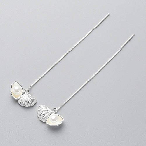 S925 Sterling Silver Earrings Female Tassel Ear Line Long Jewelry Wild Delicate Bead Ear Studs, WOZUIMEI, Sterling Silver Ear Wire, S925 Sterling Silver Earrings Female Tassel Ear Line Long Jewelry Wild Delicate Bead Ear Studs, WOZUIMEI, Sterling Silver Ear Wire,