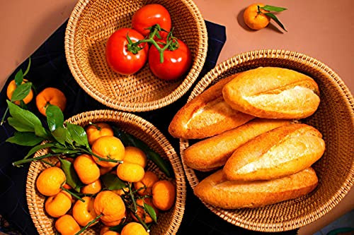 Soul n' Soil Rattan basket, wicker bowl | Bread baskets for serving | Round wicker baskets, Wicker fruit basket | Yellow bread basket, rattan bowl | Woven fruit basket, wicker baskets round set of 3 Soul n' Soil Rattan basket, wicker bowl | Bread baskets for serving | Round wicker baskets, Wicker fruit basket | Yellow bread basket, rattan bowl | Woven fruit basket, wicker baskets round set of 3