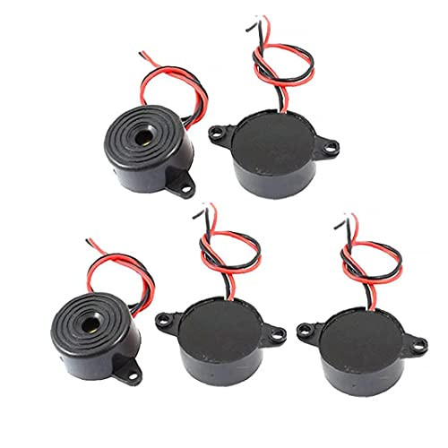 Electronic Buzzer Electronic Buzzer Alarm Active Piezo Electronic Buzzer Alarm Sounder Continuous Sound Intermittent Beep 5Pcs