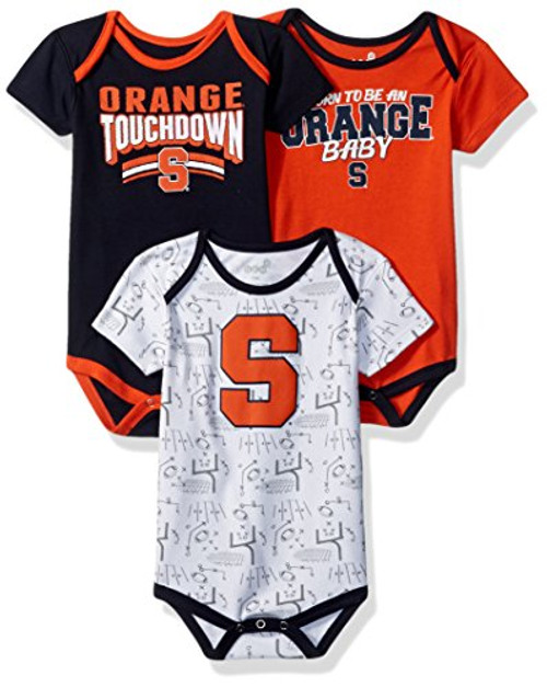 NCAA by Outerstuff NCAA Syracuse Orange Newborn & Infant "Playmaker" 3pc Bodysuit Set, Multi, 24 Months NCAA by Outerstuff NCAA Syracuse Orange Newborn & Infant "Playmaker" 3pc Bodysuit Set, Multi, 24 Months