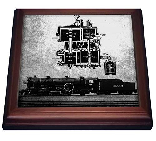 3dRose Magic Lantern Slide Louisville and Nashville Railroad Steam Engine - Trivets -trv-334958-1-