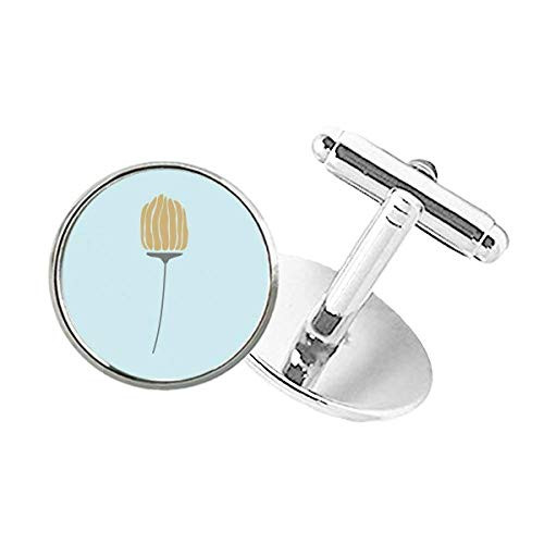 DIYthinker Bud Abstract Plants Art Pattern Round Button Cuff Clip Stud Cufflinks