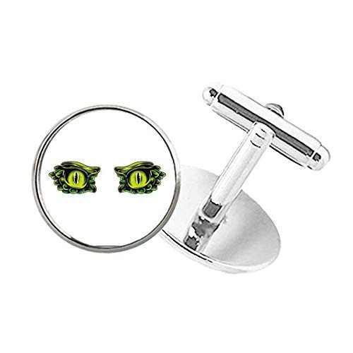 DIYthinker Cartoon Animal Monster Eye Decoration Round Button Cuff Clip Stud Cufflinks