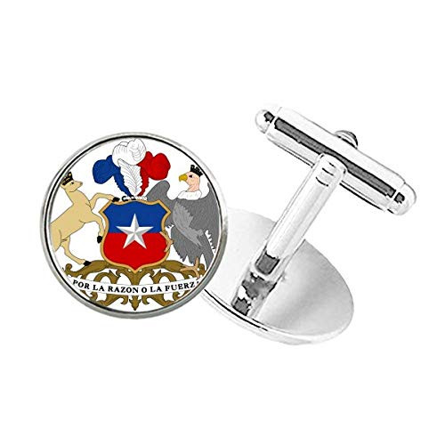DIYthinker Chile National Emblem Country Round Button Cuff Clip Stud Cufflinks