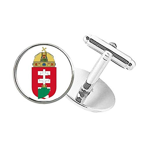 DIYthinker Hungary Europe National Emblem Round Button Cuff Clip Stud Cufflinks