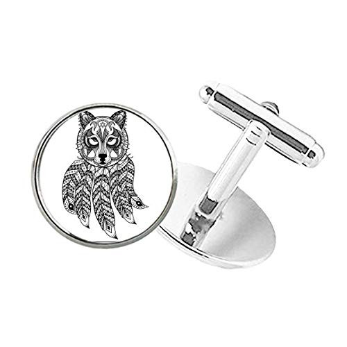 DIYthinker Raccoon Human Paint Quiet Baby Round Button Cuff Clip Stud Cufflinks
