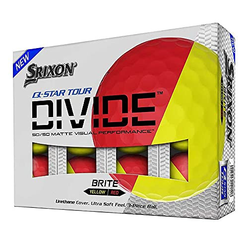 Srixon Q-Star Tour Divide-Red Yellow-Dozen, one Size -10306805-