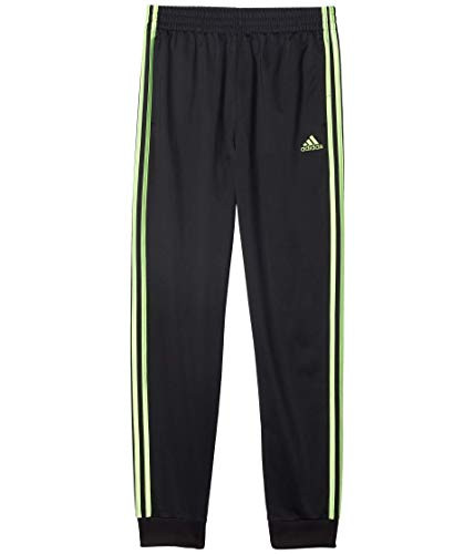 adidas Kids Boy's Impact Tricot Joggers -Big Kids- Black/Green MD -10/12 Big Kids-