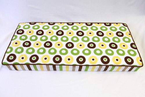 Mod Dots/Stripes Green/yellow/choco Dots changing pad cover