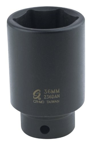 Sunex 236dan 1/2-Inch Drive 36-Mm Axle Nut Deep Impact Socket
