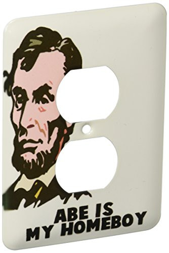 3dRose lsp_102594_6 Abe Lincoln Is My Homeboy 2 Plug Outlet Cover