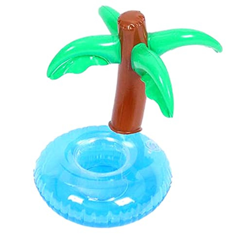 Floating Cup Holder, Inflatable Drinks Holder Pineapple coconut tree Cup Holder Swimming Pool Summer Can Holder,Inflatable Drink Floats to Place Drinking Cups Children's Bathroom Toys for Adults and C