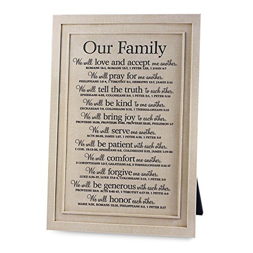 Lighthouse Christian Products Our Family Word Study Wall/Desktop Plaque, 7 5/8 x 11 1/2"
