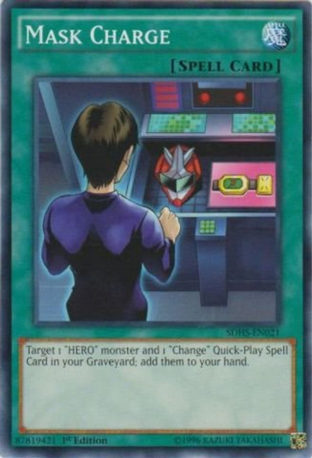 YU-GI-OH - Mask Charge -SDHS-EN021- - Structure Deck: Hero Strike - 1st Edition - Common YU-GI-OH - Mask Charge -SDHS-EN021- - Structure Deck: Hero Strike - 1st Edition - Common