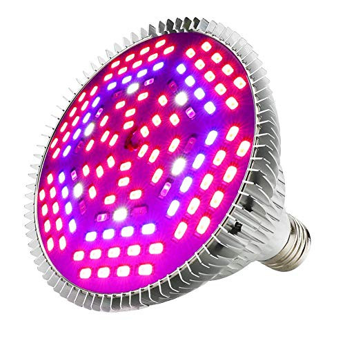 LED Grow Light Bulb 100W Led Full Spectrum,IR UV Plant Light Bulb LED Grow Lights for Indoor Plants Veg Flower Hydroponics Vegetables Seedlings and Greenhouse with E26 / E27 Energy Saving?120LEDS?