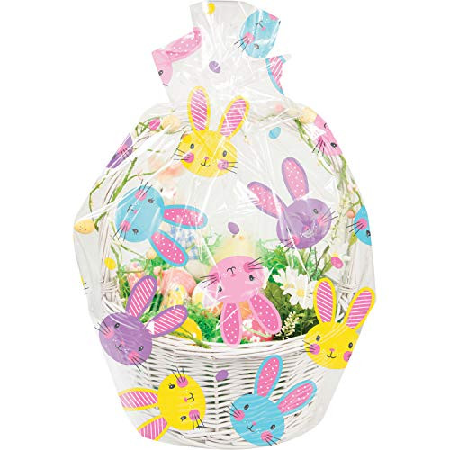 Creative Converting Easter Bunnies Cello Bag, 24" x 25", Multi-color