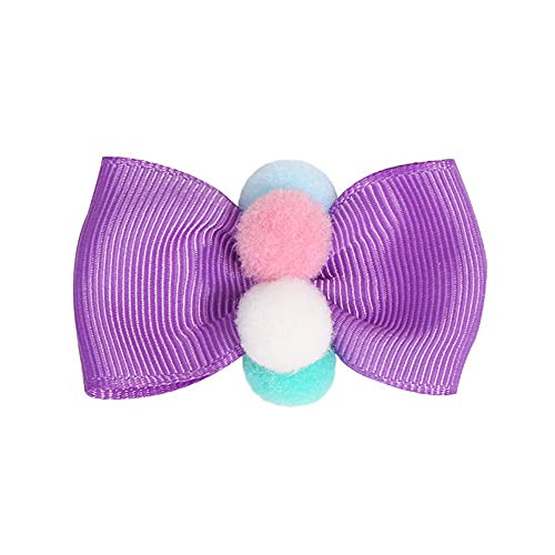 MAOMEI Princess 2Pcs/Lot Cute Spring Summer Headwear Hair Accessories Hair Ball Hairpin Headdress Bowknot Hairpin Baby Hair Clips-Purple-