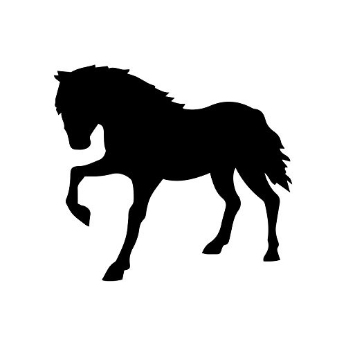 Bargain Max Decals Horse Silhouette Decal Notebook Car Laptop 5.5" -Black-
