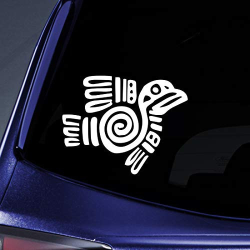 Bargain Max Decals Aztec Bird Silhouette Sticker Decal Notebook Car Laptop 5.5" -White-