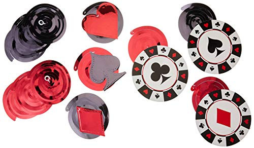 amscan Casino Value Pack Party Swirl Decorating Kit,Multicolor,multi size