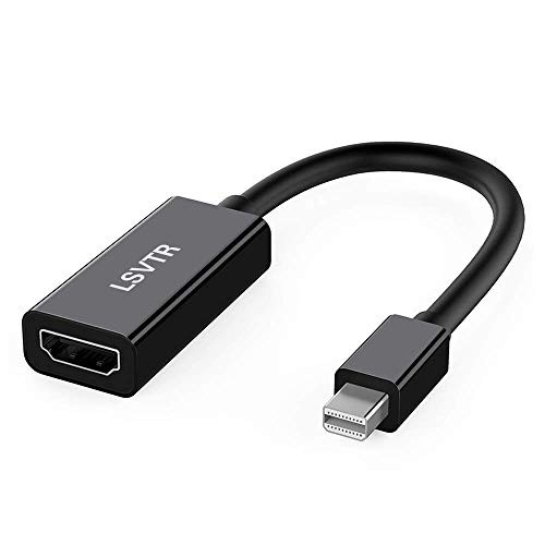 LsvtrUS Mini DisplayPort to HDMI Adapter, Mini DP Thunderbolt to HDMI 1080P Male to Female Converter for MacBook Mac Mini iMac Microsoft Surface Pro 3/4 -Black- LsvtrUS Mini DisplayPort to HDMI Adapter, Mini DP Thunderbolt to HDMI 1080P Male to Female Converter for MacBook Mac Mini iMac Microsoft Surface Pro 3/4 -Black-