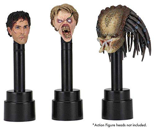 NECA Action Figure Head Display Stands black (3) Other figures accessories