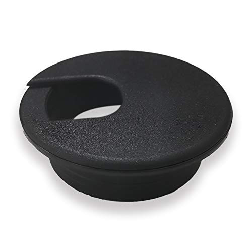 HEIGOO Desk Grommet,2 Inch Mounting Hole Diameter Cable Hole Cover,Use for Organize The Wires from Computer Desks,PC Peripheral,Office Equipment,Black