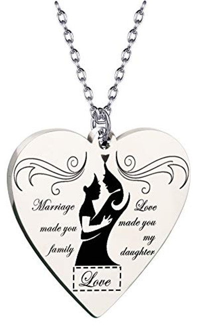 ARHTF Marriage Made You Family Love Made You My Daughter Gift for Daughter in Law Step Daughter Jewelry Gift for Bonus Daughter -Necklace- ARHTF Marriage Made You Family Love Made You My Daughter Gift for Daughter in Law Step Daughter Jewelry Gift for Bonus Daughter -Necklace-