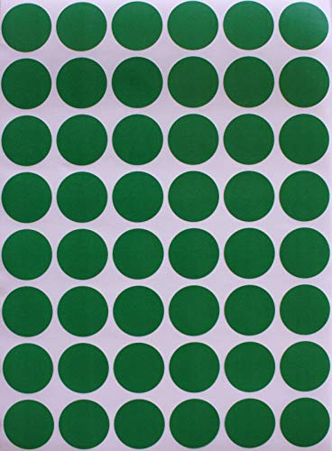 Royal Green Color Coding Labels Green 5/8 Diameter -11/16- Rounds Dot Stickers - Size 0.69-17mm DOTS 720 Pack