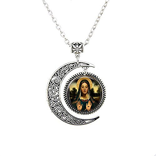 lukuhan Saint Lucia - Saint Lucy - St. Lucy - Patron Saint of Eyesight - Eyeballs - Catholic Saint Pendant - St. Lucy Necklace