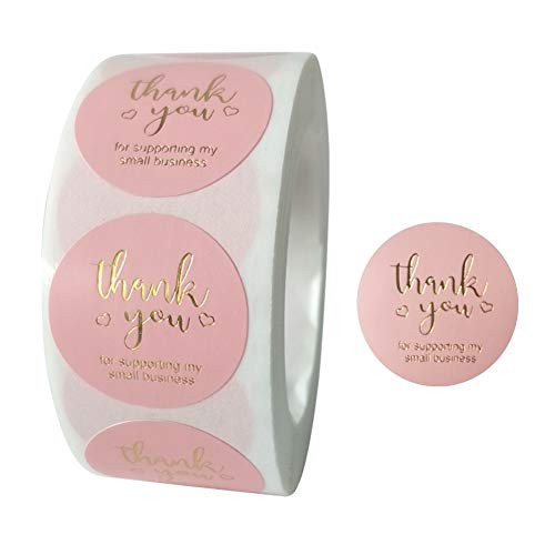 Thank You Stickers Roll, 1inch 1000PCS Self-Adhesive Thank You for Supporting Our Small Business Stickers, Great for Small Business, Bakeries, Handmade Goods Thank You Stickers Roll, 1inch 1000PCS Self-Adhesive Thank You for Supporting Our Small Business Stickers, Great for Small Business, Bakeries, Handmade Goods