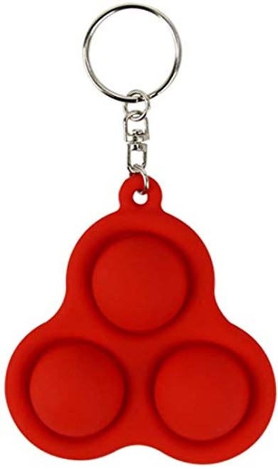 Kingsource Baby Sensory Simple Dimple Toys, Mini Fidget Simple Dimple Toy,Stress Relief Hand Toys for Kids and Adults, Sensory Therapy Toys for Autism Stress Anxiety, Office  and  Desk Toys Red