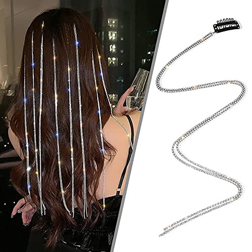 Clearance ? Punk Flashing Diamond Hair Chain, Women and Girls Silver Two Strand Hair Extension Chain with Clips Ponytail Tassel Head Chain for Gypsy Hip Hop Party Halloween Nightclub 1 Pcs Clearance ? Punk Flashing Diamond Hair Chain, Women and Girls Silver Two Strand Hair Extension Chain with Clips Ponytail Tassel Head Chain for Gypsy Hip Hop Party Halloween Nightclub 1 Pcs