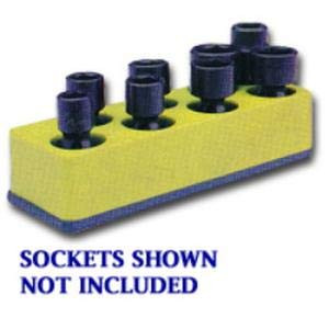 Mechanic's Time Savers MTS883 Drive Socket Holder (3/8 in. Universal Yellow 8 Hole Impact)