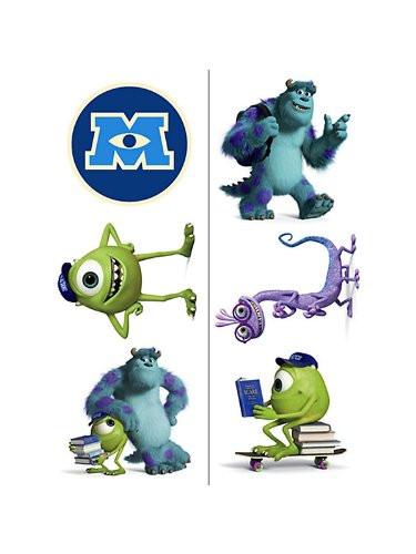 Monsters University Temporary Tattoos -2 Sheets-
