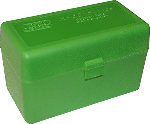 MTM 50 Round Flip-Top Rifle Ammo Box Large Mag -Green-