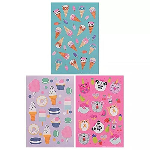 Assorted Cute Animals Stickers | Multicolor | Party Favor | 12 Sheets