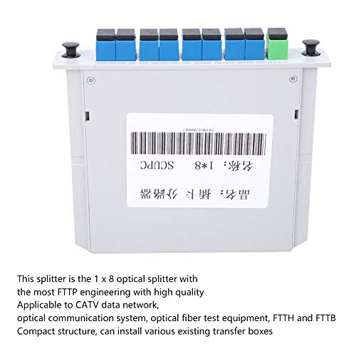 Fiber Optic Splitter, 1X8 PLC Fiber Optic Splitter, 130 x 100 x 30mm Electrical Accessories, for Optical Communication System Electrical Supplies