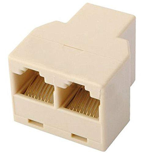 ANRANK RJ45 Ethernet LAN Network Y Splitter 2 Way Adapter 3 Ports Coupler Connector