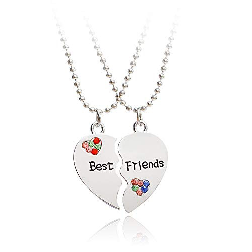 Best Friend Friendship BFF Necklaces, Heart-Broken 2 Piece Friendship Best Friends Daughter Christmas Birthday Gifts for Teen Girls Granddaughter Best Friend Friendship BFF Necklaces, Heart-Broken 2 Piece Friendship Best Friends Daughter Christmas Birthday Gifts for Teen Girls Granddaughter