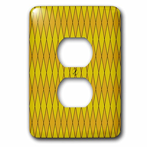 3dRose lsp-171854-6 Vintage Gold Diamond Shaped Wallpaper Pattern Outlet Cover