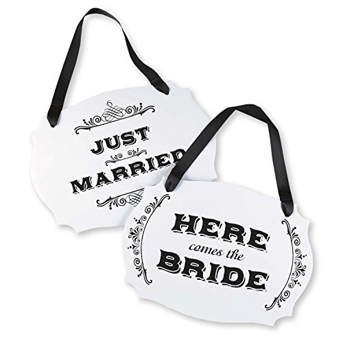 Hortense B. Hewitt Wedding Accessories Here Comes The Bride Two Sided Sign