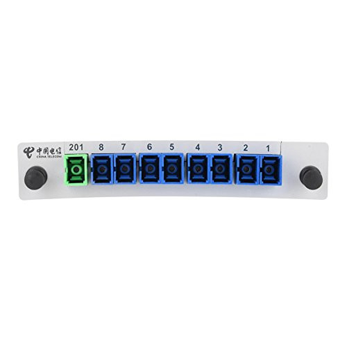 Ciglow PLC Optic Fiber Splitter, Fiber Branching 1 x 8 Cassette Card Inserting PLC Splitter Module Optical Fiber Splitter.