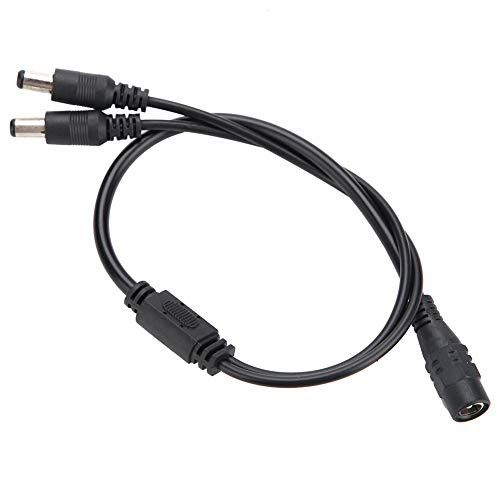 ASHATA CCTV Power Splitter, 12V DC 5.5x2.1mm Female to Male Plug Port Power Cord Splitter Adapter Cable Extension for CCTV Camera-1 Female to 2 Male-