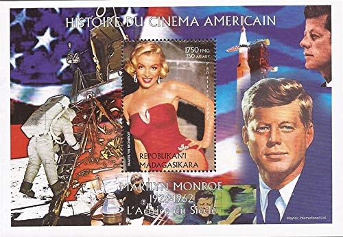 Madagascar - 1999 Marilyn Monroe  and  JFK - Stamp Souvenir Sheet - 13D-312