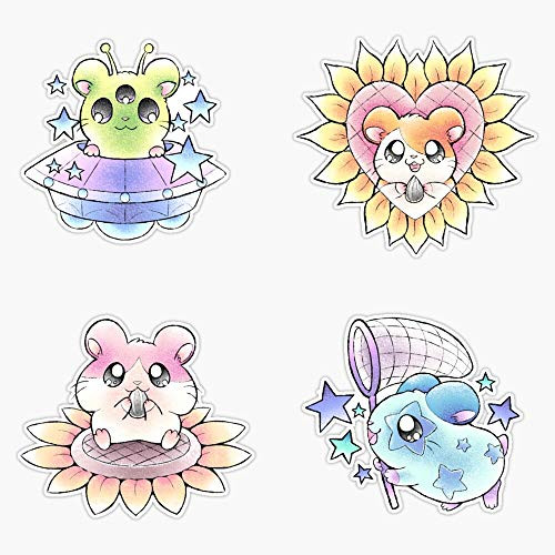 Cardie Studios Hamtaro Sheet Vinyl Sticker Waterproof Decal Laptop Wall Window Bumper Sticker 5"