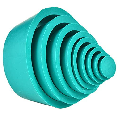 Buchner Funnel Flask Adapter Set,Filter Adapter Cones Set,Tapered Collar Green 9 Sizes,9pcs