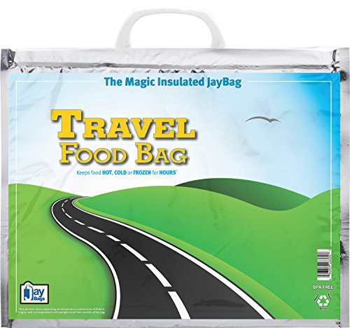Jay Bags Insulated Grocery Bag, Keeps Food Hot Cold or Frozen for Hours, Size Large, 20" x 0.3" x 18" Inches, 1 Pack