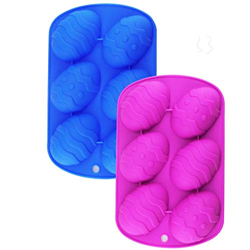 Deokke 3 set Easter Egg Silicone Molds for Chocolate Bombs Trays Breakable Egg Chocolate Easter Candy Chocolate Molds Egg Shape