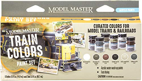 Testors 342300 Model Master Color Paint Set, Train Colors (6)